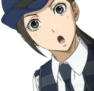 😲 Anime, Polizei, Polizistin, Frau, Uniform whatsapp sticker