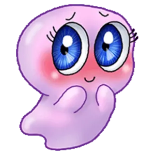 😚 lindo, kawaii, dibujos animados, rosa, personaje telegram sticker