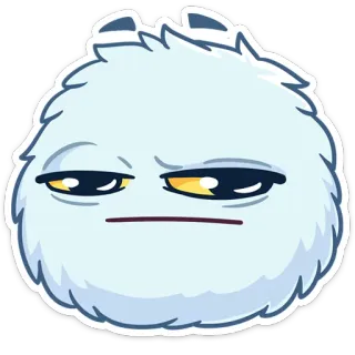 😑 emoji, presumido, esponjoso, ánimo, dibujos animados, lindo telegram sticker