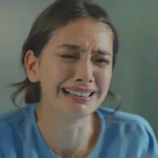 😭 悲しい, 泣く, 女性, 苦悩, 動揺, 感情的 telegram sticker