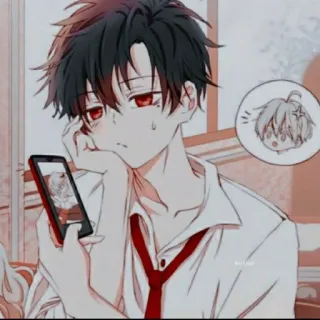 🔮 Anime, Garçon, Illustration, Dessin animé, Manga telegram sticker