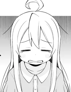 😢 anime, manga, girl, sad, crying whatsapp sticker