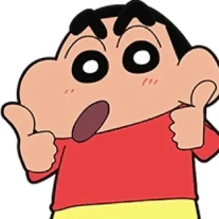 👍 Shin-chan Crayon Shin-chan Shin-chan, Anime, Manga, Cartone animato, Personaggio, Pollice in su telegram sticker