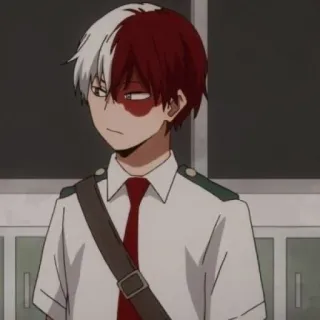 ❄️ Shoto Todoroki My Hero Academia Anime, My Hero Academia, Shoto Todoroki, Postać, Mundur szkolny telegram sticker