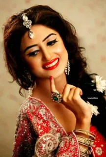 🙈 woman, red dress, jewellery, portrait telegram sticker