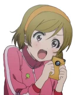 😱 Hanayo Koizumi Love Live! anime, girl, school uniform, idol, japanese, cute telegram sticker