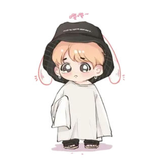 😍 cute, kawaii, anime, bunny, cartoon whatsapp sticker