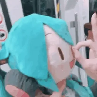 😃 Hatsune Miku อนิเมะ, ตุ๊กตา, ท่าโอเค, คำพูดแสดงความเกลียดชัง telegram sticker