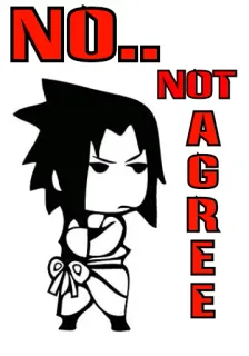 😏 Sasuke Naruto NO... NOT AGREE Anime, Chibi, Non, Pas d'accord, Sasuke, Naruto telegram sticker