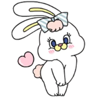 🥰 kelinci, imut, binatang, kawaii, kartun telegram sticker