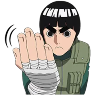 😼 Rock Lee Naruto anime, naruto, rock lee, character, martial arts, ninja telegram sticker