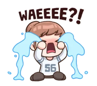 😭 WAEEEE?! llorando, triste, dibujos animados, emoción, lágrimas, angustiado telegram sticker