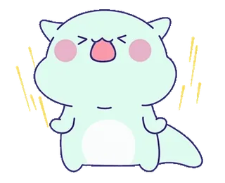 😫 かわいい, カワイイ, 怒り, モンスター, 生き物, ちび telegram sticker