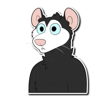 😯 opossum, hewan, kartun, stiker, mamalia whatsapp sticker
