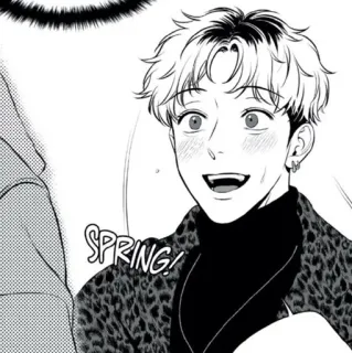 ✉️ SPRING! anime, manga, spring, leopard print, smiling telegram sticker