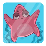 😑 Patrick Star Spongebob Squarepants パトリック, スター, スポンジボブ, アニメ, 眠い, 海, 海 telegram sticker