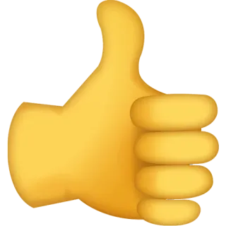 👍 thumbs up, emoji, like, positive, agreement, hand gesture telegram sticker