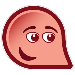 😏 Emoji, Kartun, Karakter, Lucu, Senang, Senyum, Ilustrasi telegram sticker