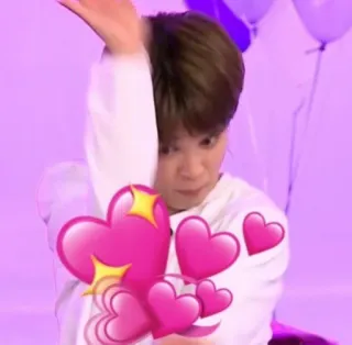 🥢 Herz, Liebe, Emoji, Zuneigung, Glitzer, Kpop telegram sticker