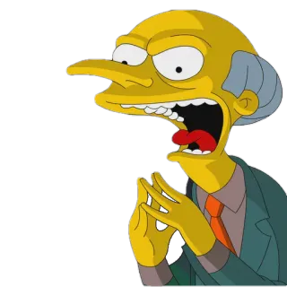 😈 Mr. Burns The Simpsons Mr. Burns, The Simpsons, cartoon, villain, animation telegram sticker