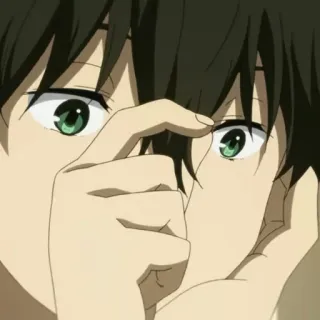 ☁ Anime, Personaje, Ojos, Cara, Hyouka whatsapp sticker