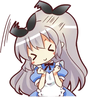 😝 Anime, Kawaii, Chibi, Süß, Cartoon, Mädchen, Aufkleber telegram sticker