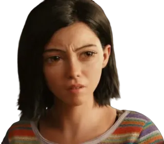 😓 Alita Alita: Battle Angel alita, battle angel, cyborg, filme, personagem whatsapp sticker