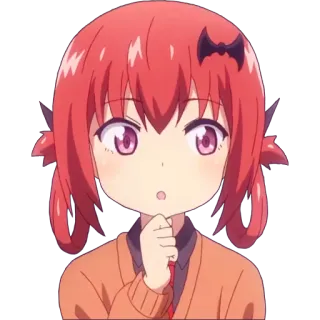 🤔 Satania Gabriel DropOut anime, manga, devil, cute, girl, Satania, Gabriel DropOut telegram sticker