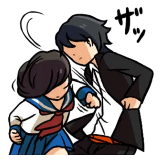 👊 Anime, Écolière, Violence, Attaque, Combat telegram sticker