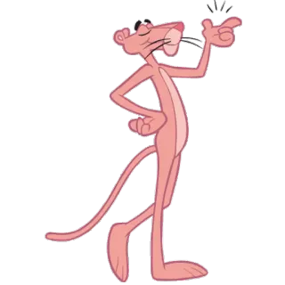 ✌ Pink Panther cartoon, pink, panther, smoking, classic telegram sticker