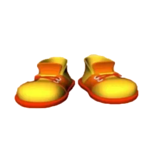 👞 scarpe, calzature, giallo, arancione, paio telegram sticker