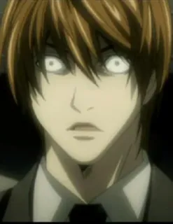😱 Light Yagami Death Note Anime, Death Note, Light Yagami, Impactado, Personaje, Asustado whatsapp sticker