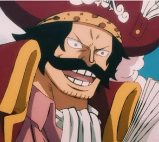 😏 Gol D. Roger One Piece Аниме, Пират, Капитан, Гол Д. Роджер, One Piece telegram sticker