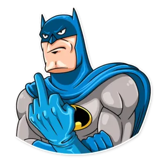 🖕 Batman batman, middle finger, offensive gesture telegram sticker