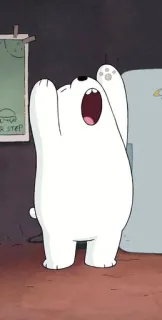 ▫️ Ice Bear We Bare Bears Eisbär, We Bare Bears, Cartoon, Bär, Weißer Bär, Cartoon Network whatsapp sticker