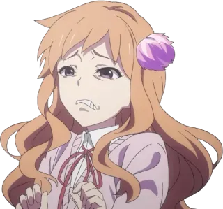 🤢 Anime, Garota, Chateada, Preocupada, Emocional, Garota Anime, Light Novel, Mangá telegram sticker