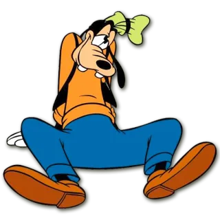 😌 Goofy cartone animato, Disney, Goofy, personaggio telegram sticker