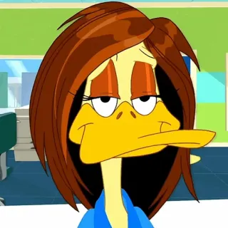 🥕 Melissa Duck The Looney Tunes Show dibujos animados, animado, Melissa Duck, The Looney Tunes Show telegram sticker