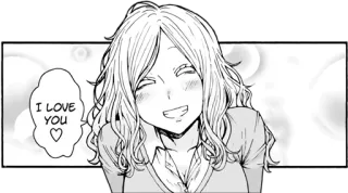 ❤ I LOVE YOU love, anime, manga, affection telegram sticker