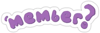 ⁉ member? member, question, purple, sticker telegram sticker