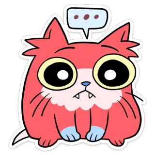 🤔 кот, стикер, мультфильм, животное, милый, смешной telegram sticker