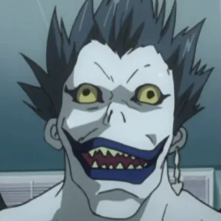 🤤 Ryuk Death Note Anime, Manga, Ryuk, Death Note, Shinigami, Parca telegram sticker