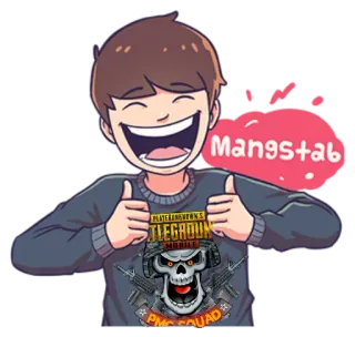 👍 PUBG Mobile Mangstab PUBG Mobile, game, character, sticker, military, weapon, skull telegram sticker