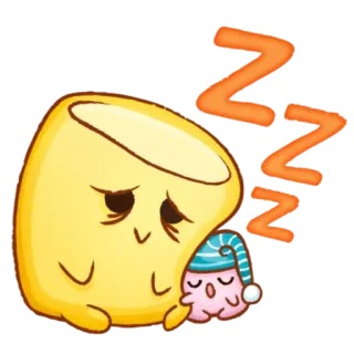 💤 ง่วง, เหนื่อย, การ์ตูน, น่ารัก, zzz telegram sticker