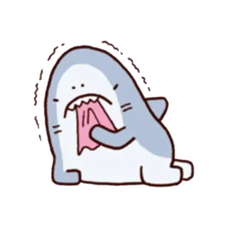 😬 shark, cartoon, cute, animal, character telegram sticker