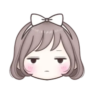 ❤️ Garota anime, Close-up, Expressão, Adesivo telegram sticker