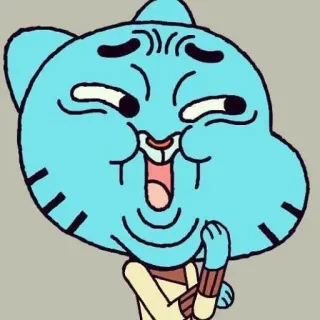 😏 Gumball Watterson The Amazing World of Gumball Kartun, Kucing, Biru, Permen karet, Lucu telegram sticker