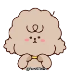 🙁 @FirstTouch mignon, chien, dessin animé, animal, caniche whatsapp sticker