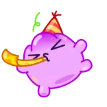 🥳 Blob, Party, Feier, Cartoon, Festlich, Geburtstag, Spaß telegram sticker