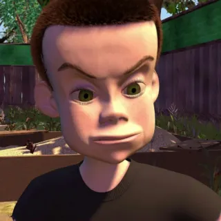 😊 Sid Phillips Toy Story dessin animé, Pixar, méchant, Toy Story, Sid, personnage telegram sticker